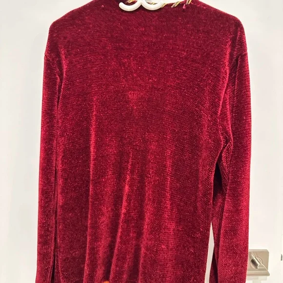 Women's Multicolor Leaf Pattern Sweater - Picture 5 of 5